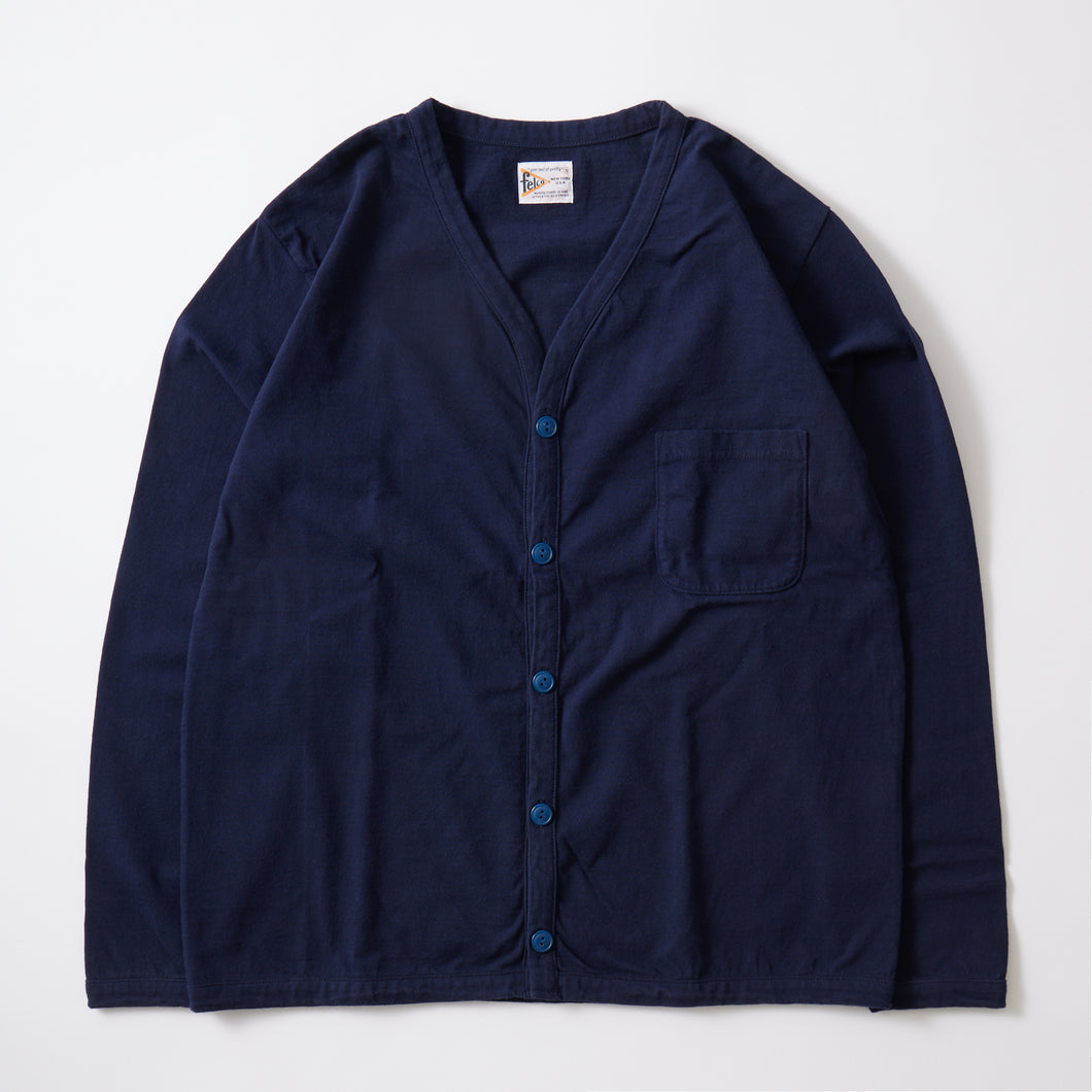 FELCO L/S BINDER V NECK CARDIGAN W/POCKET 7oz 18SINGLE JERSEY - 12 COLORS