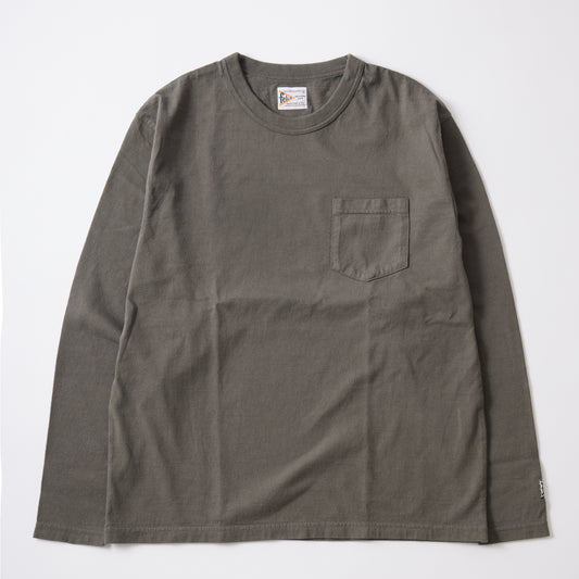 FELCO MODIFIED L/S BINDER NECK CREW POCKET T 7oz 18 SINGLE JERSEY - 10 COLORS