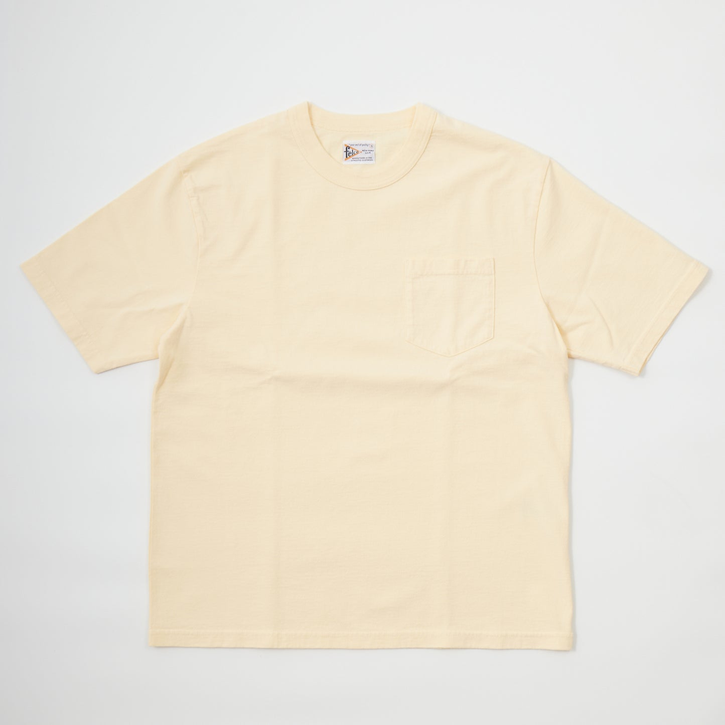 FELCO S/S BINDER NECK POCKET TEE 7oz 18SINGLE JERSEY