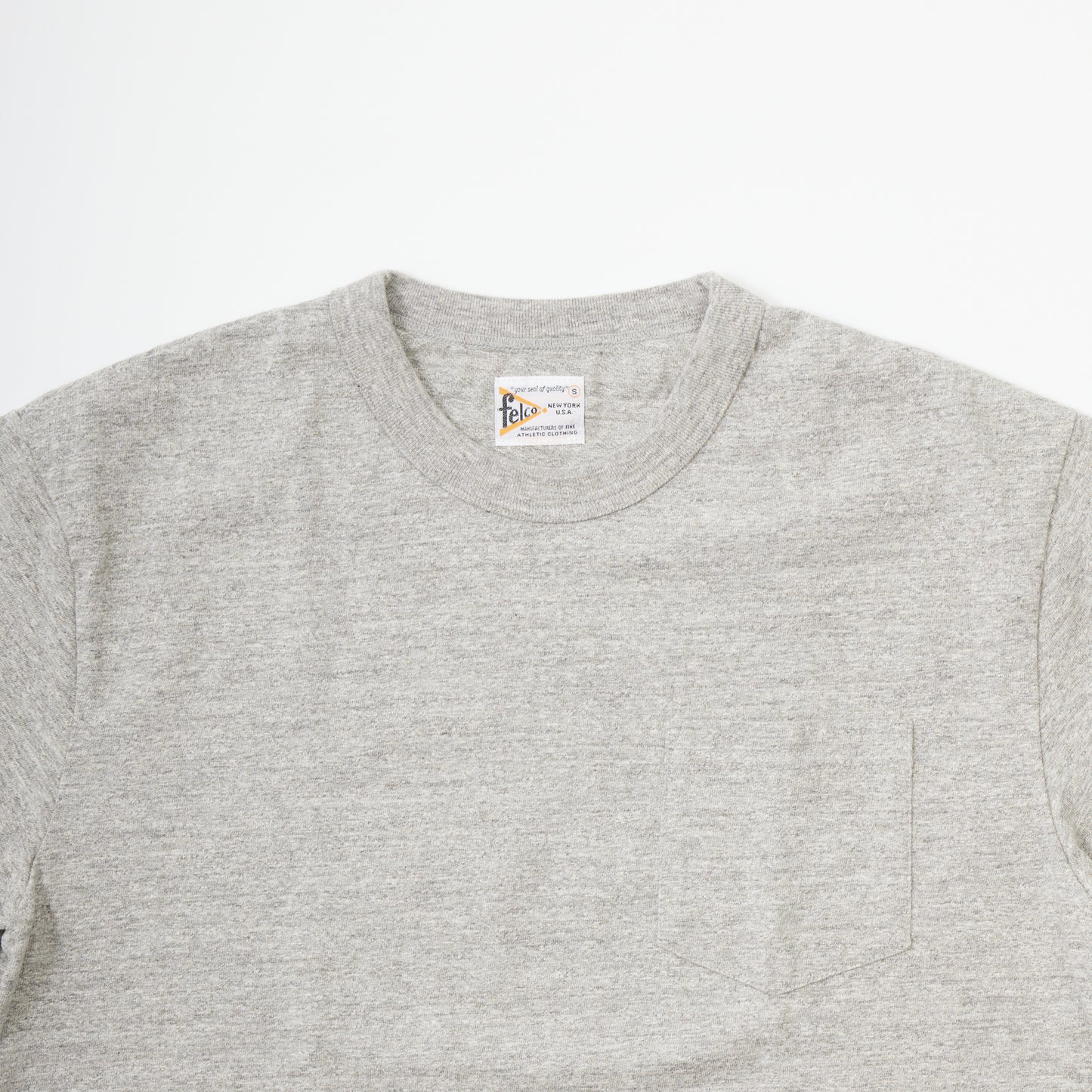 FELCO S/S BINDER NECK POCKET TEE 7oz 18SINGLE JERSEY