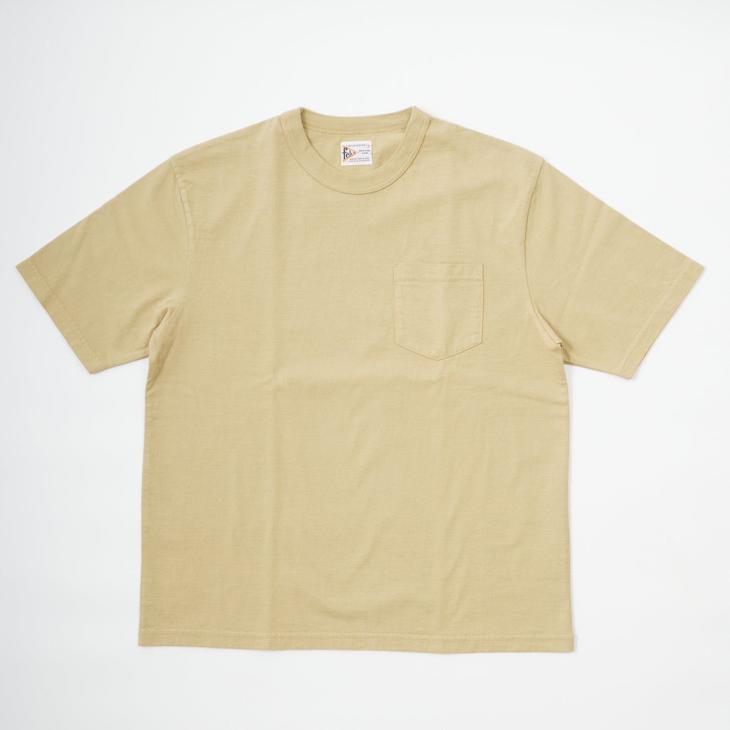 FELCO S/S BINDER NECK POCKET TEE 7oz 18SINGLE JERSEY