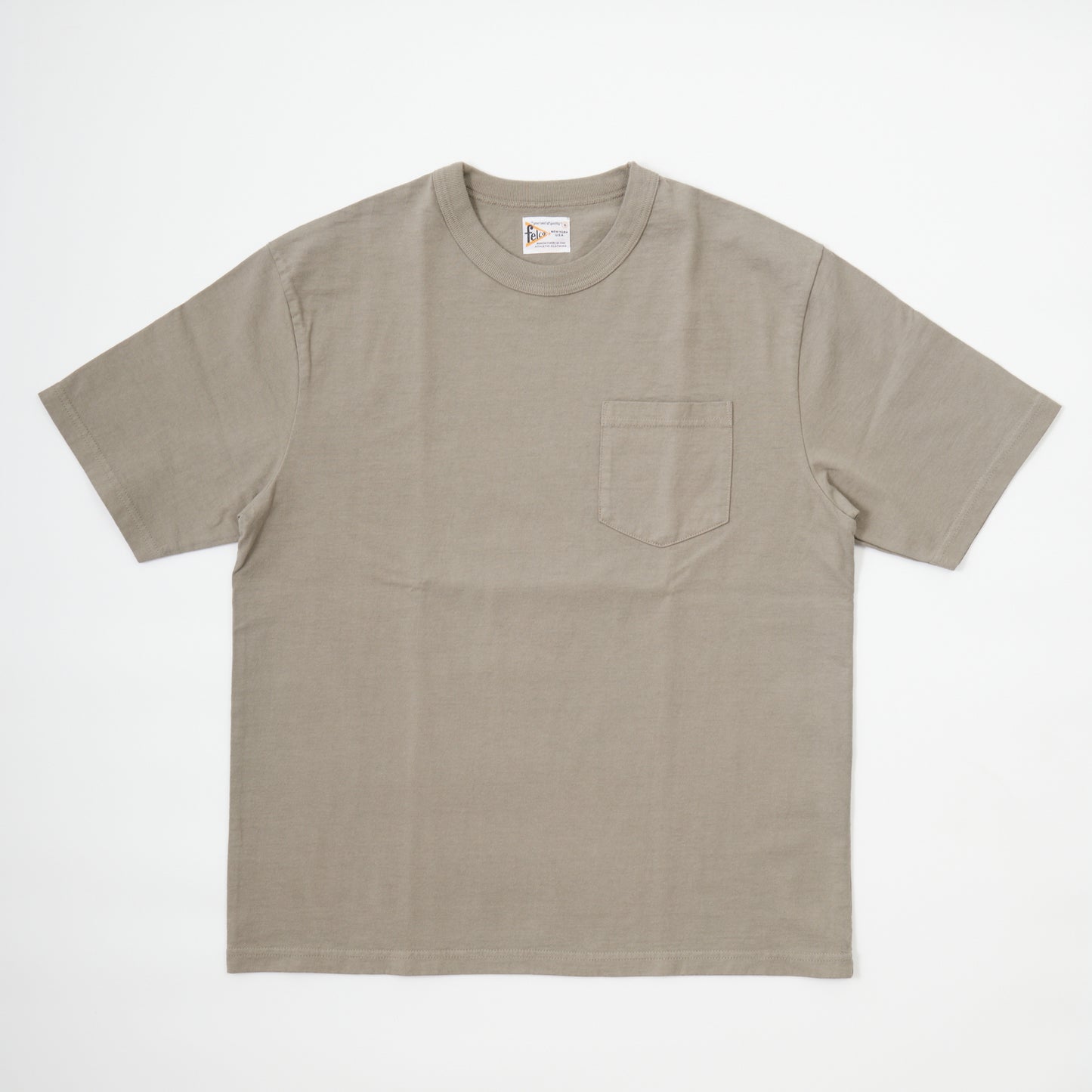 FELCO S/S BINDER NECK POCKET TEE 7oz 18SINGLE JERSEY