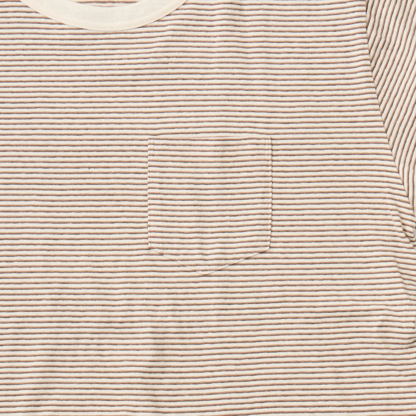 FELCO S/S RINGER NARROW STRIPE POCKET CREW TEE