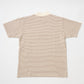 FELCO S/S MOCK NECK NARROW STRIPE POCKET TEE