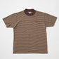 FELCO S/S MOCK NECK NARROW STRIPE POCKET TEE