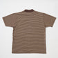 FELCO S/S MOCK NECK NARROW STRIPE POCKET TEE