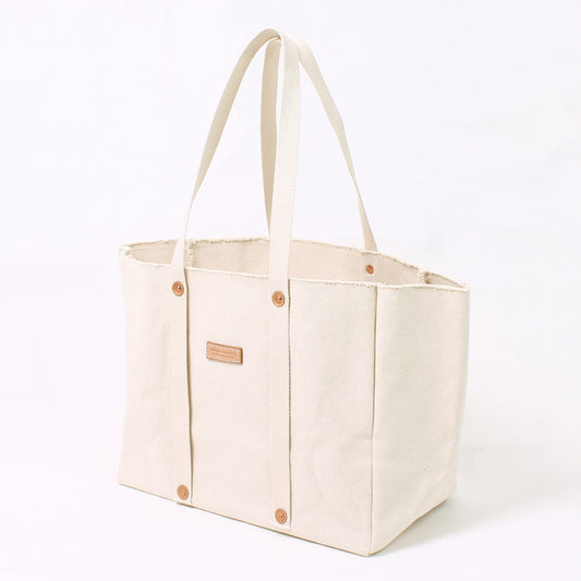 HERITAGE LEATHER 24oz CANVAS MARKET TOTE BAG