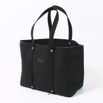 HERITAGE LEATHER 24oz CANVAS MARKET TOTE BAG