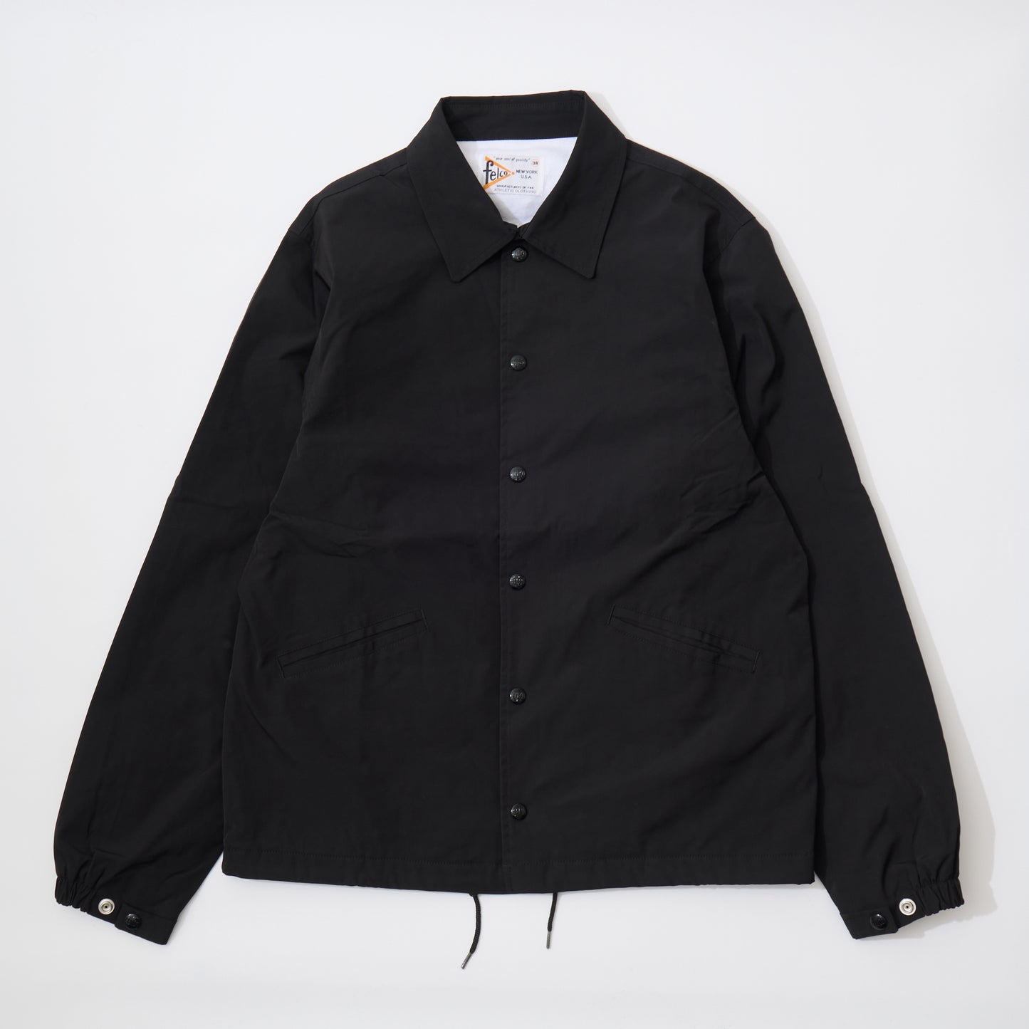 FELCO SET IN SLEEVE COACH JACKET SNAP BUTTON FRONT W/FLANNEL LINING CLASSIC FIT - 5 COLORS