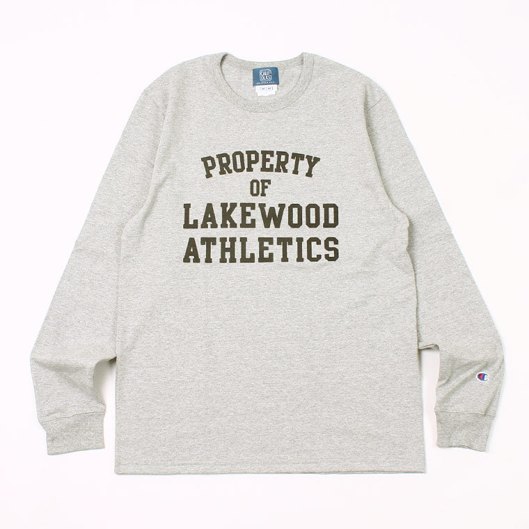 CALIFOLKS L/S WORD PRINT US CHAMPION 7oz HEAVY T-SHIRT - LAKEWOOD PRINT