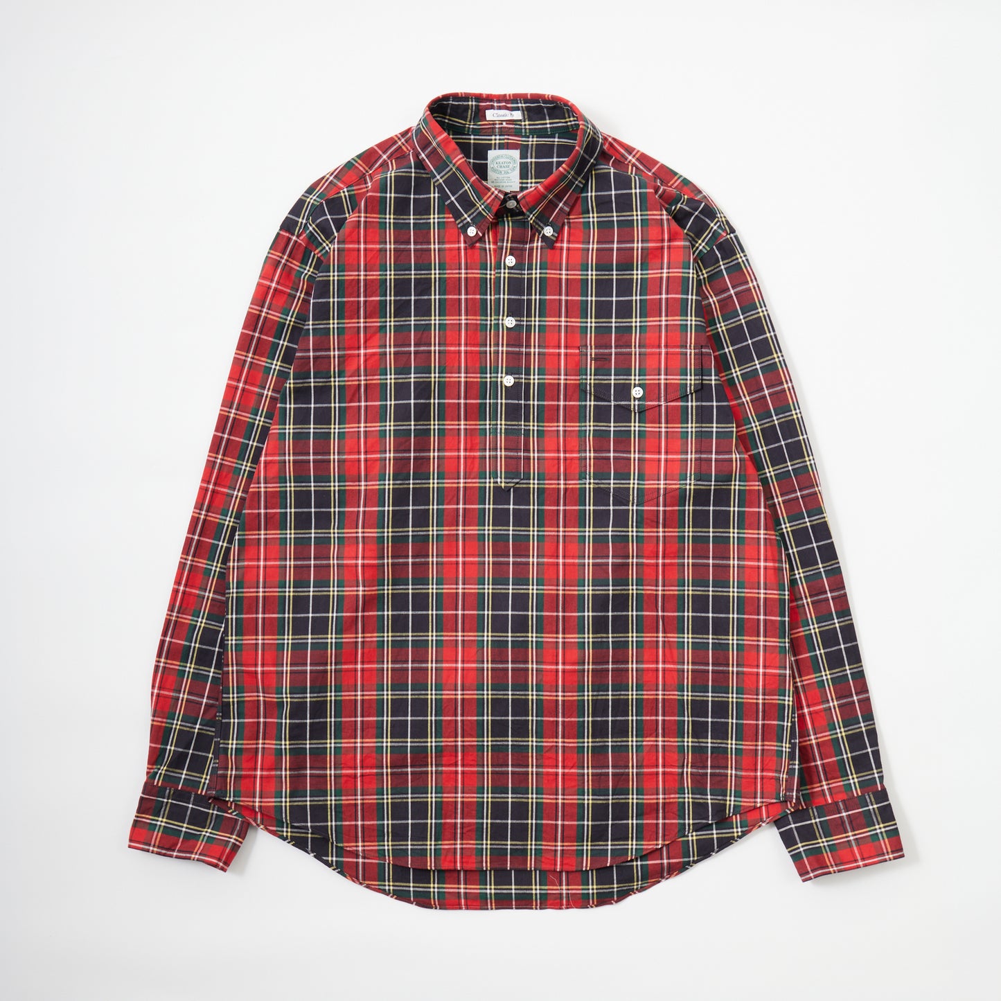 【NEW】KEATON CHASE USA L/S CLASSIC FIT PULLOVER BD SHIRT TWILL CHECK - ROTAL STEWART2