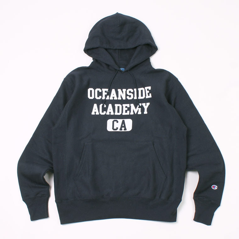 CALIFOLKS US CHAMPION REVERSE WEAVE HOODED PULLOVER SWEAT - OCEANSIDE PRINT