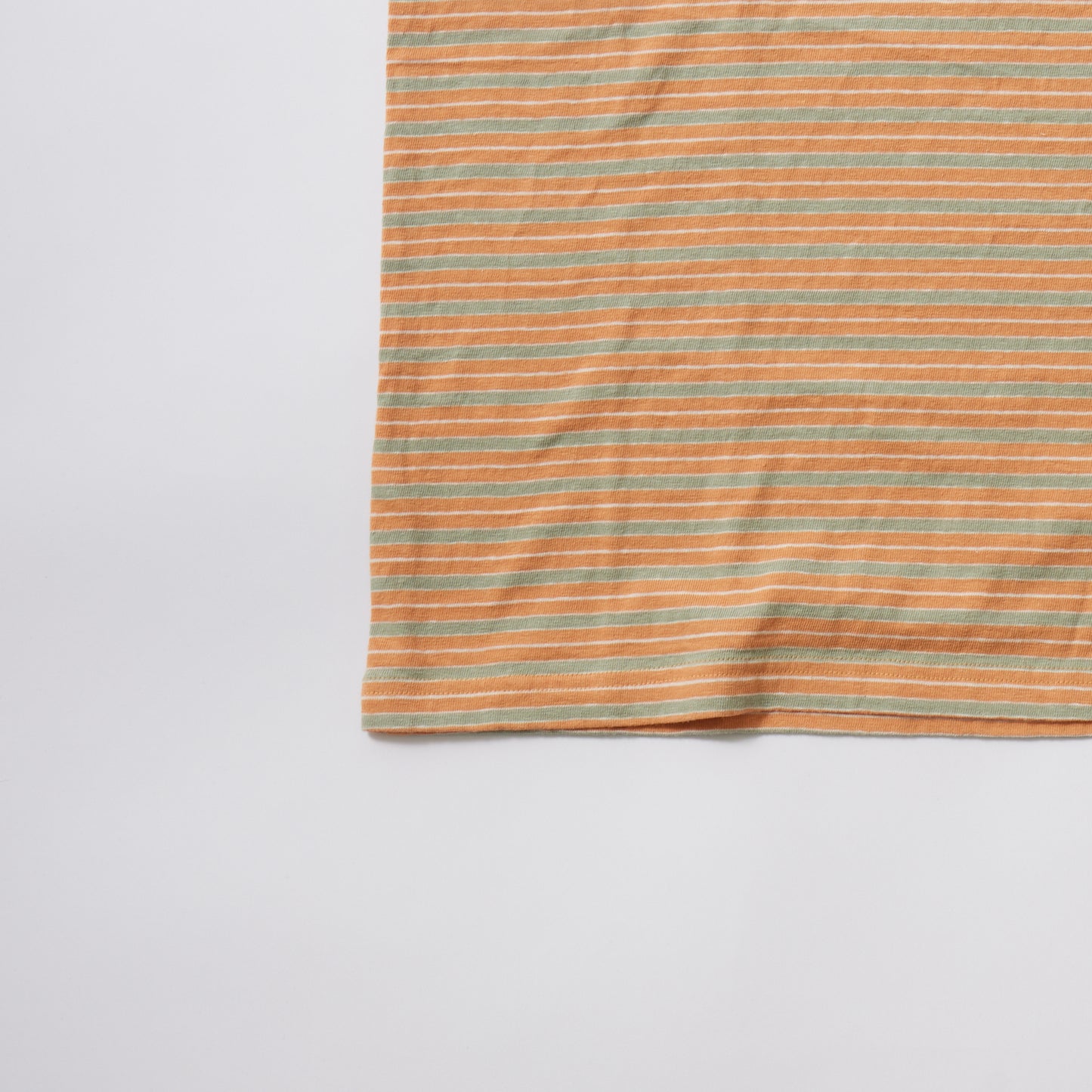 FELCO S/S CREW POCKET T SUMMER STRIPE-LIGHT ORANGE/BROWN