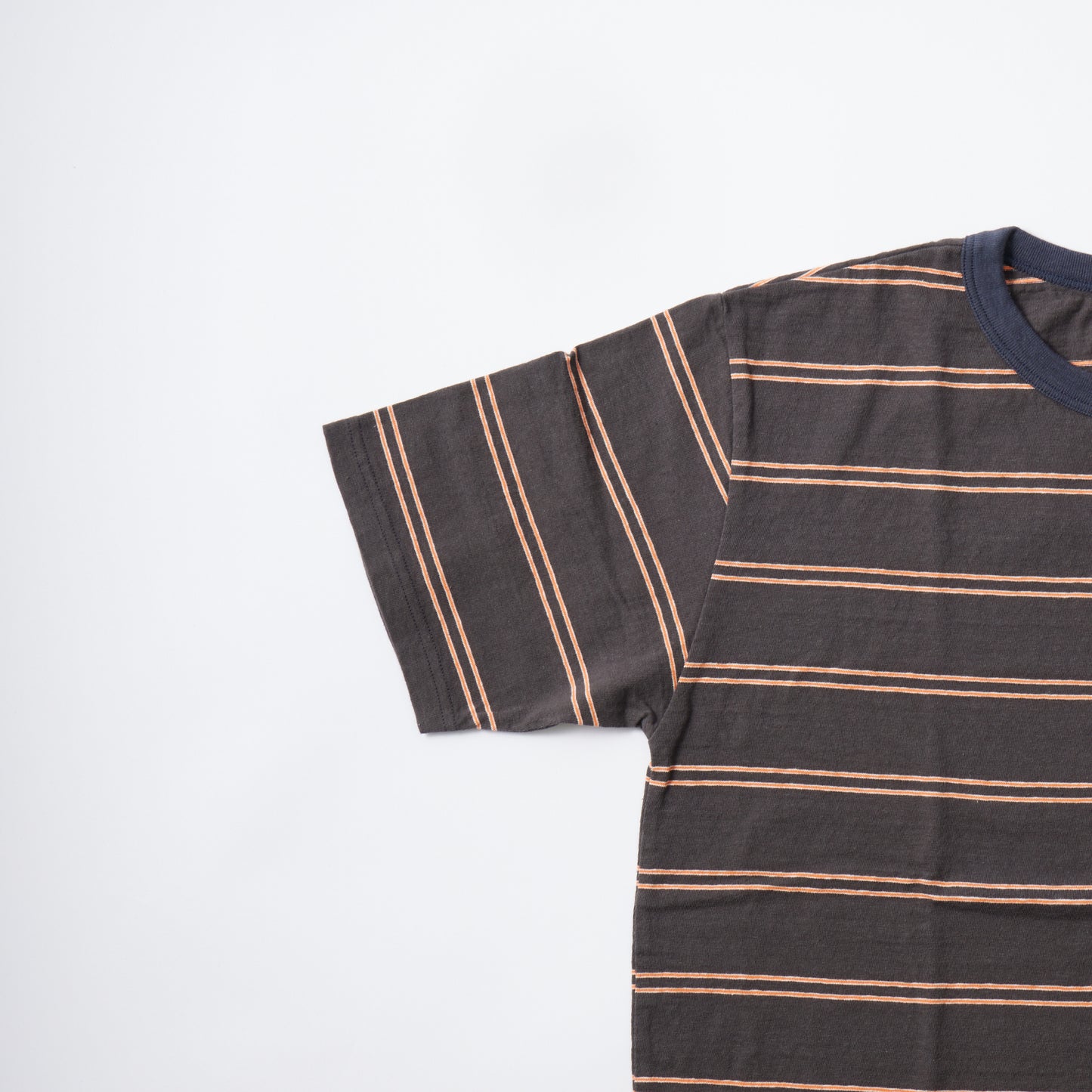 FELCO S/S CREW POCKET-T IVY STRIPE-CHARCOAL BLACK/ CHARCOAL NAVY