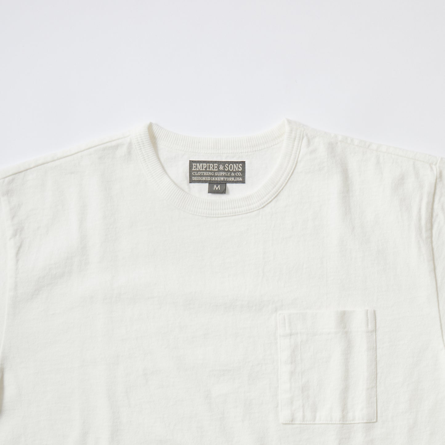 EMPIRE & SONS S/S CREW POCKET TEE US COTTON BLIND SINGLE STITCH - 2 COLORS