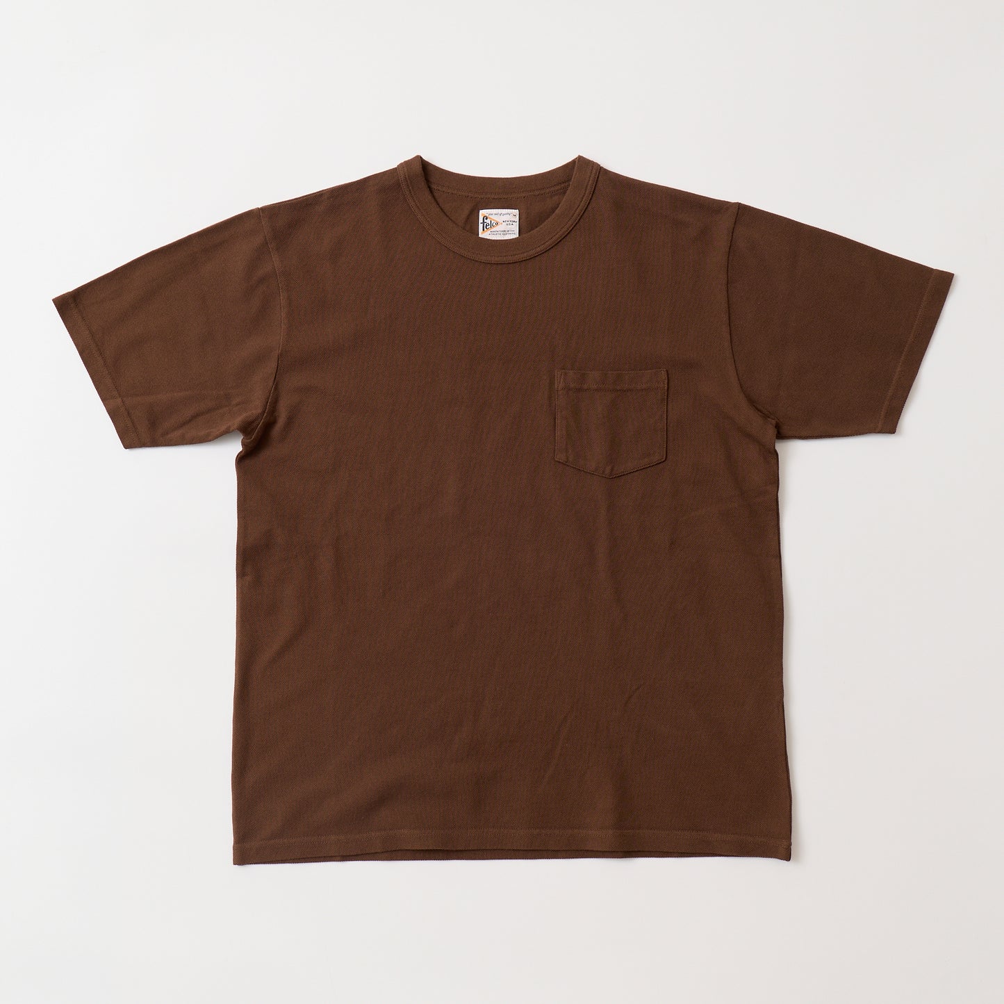 FELCO S/S PIQUE POCKET CREW-T 40/2 PIQUE