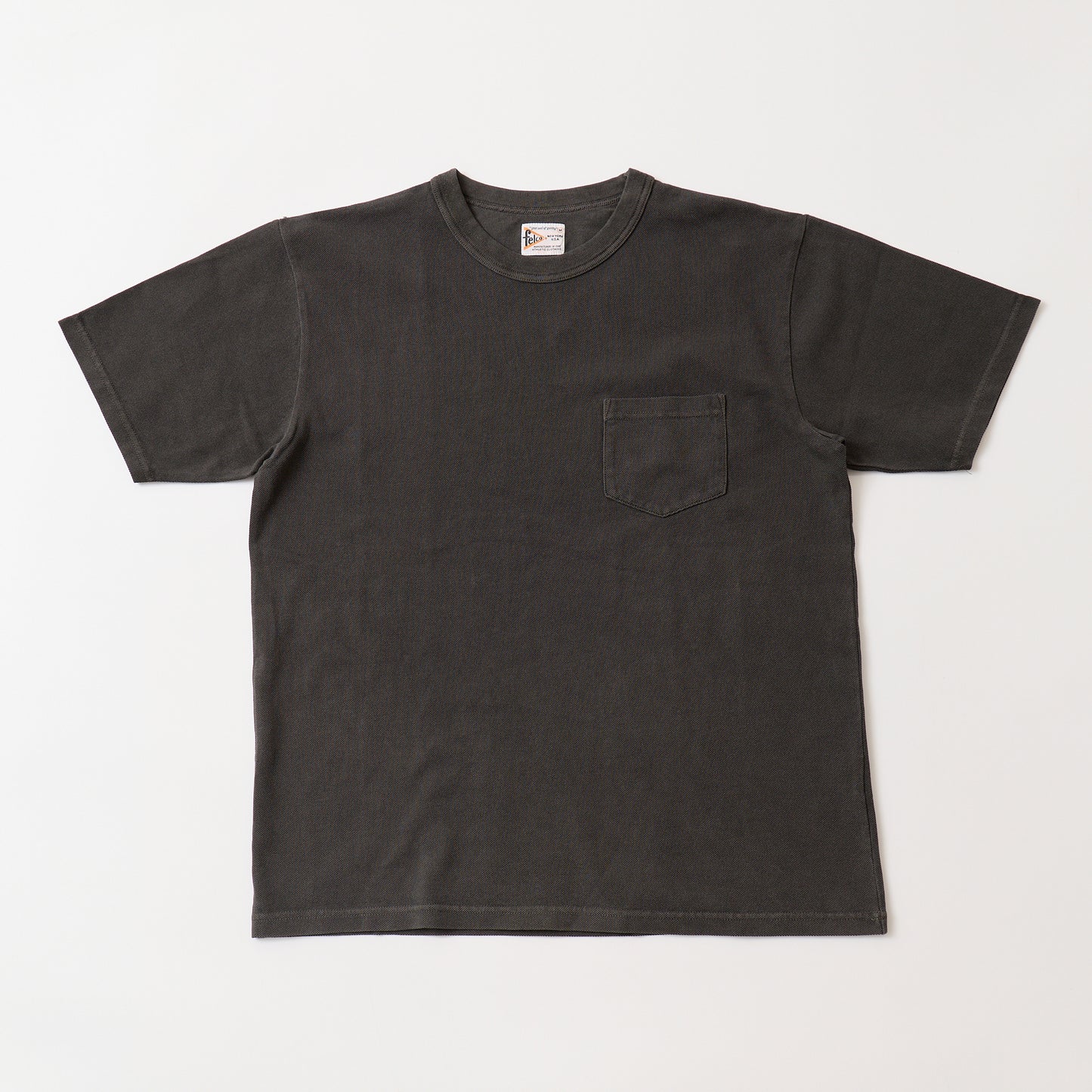 FELCO S/S PIQUE POCKET CREW-T 40/2 PIQUE