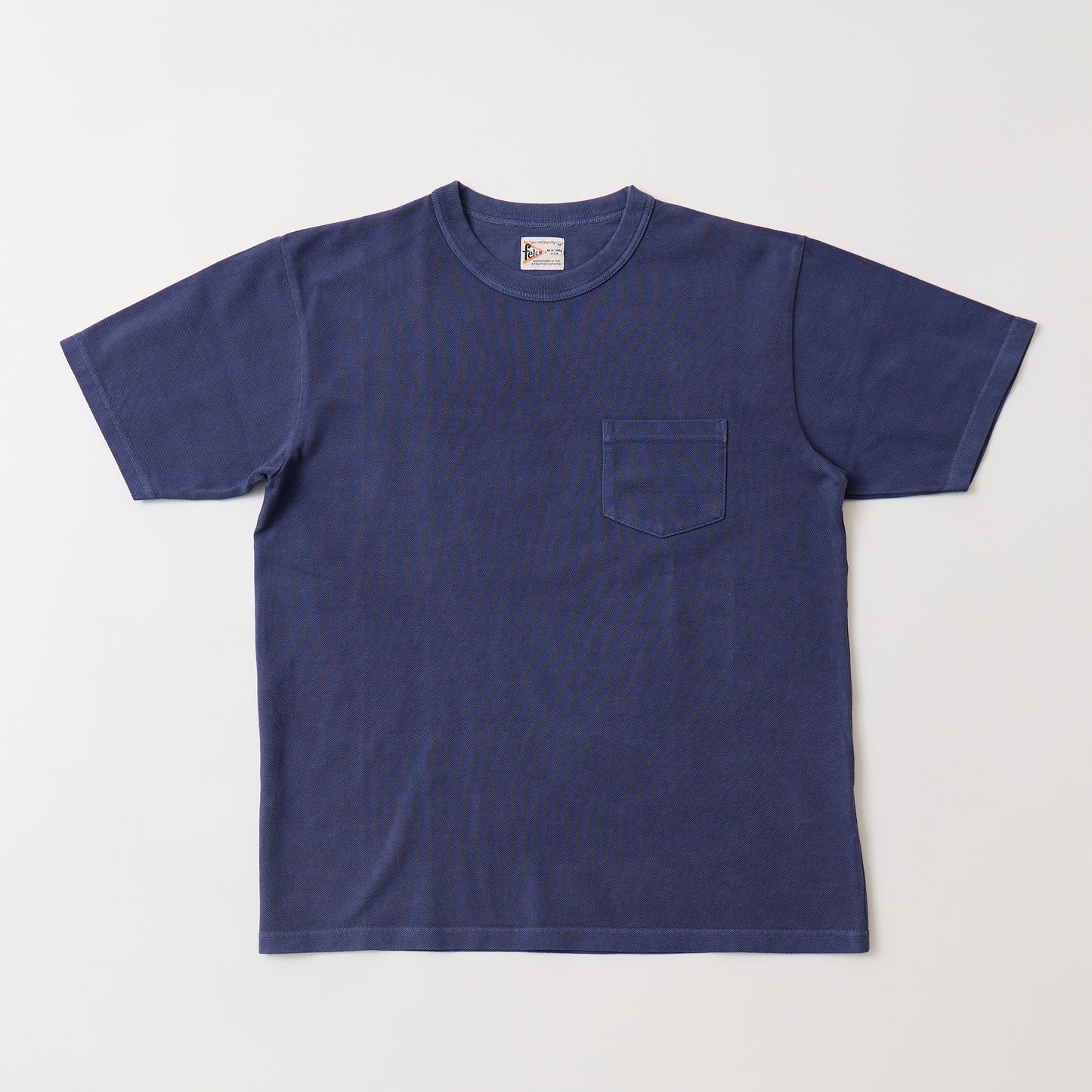 FELCO S/S PIQUE POCKET CREW-T 40/2 PIQUE