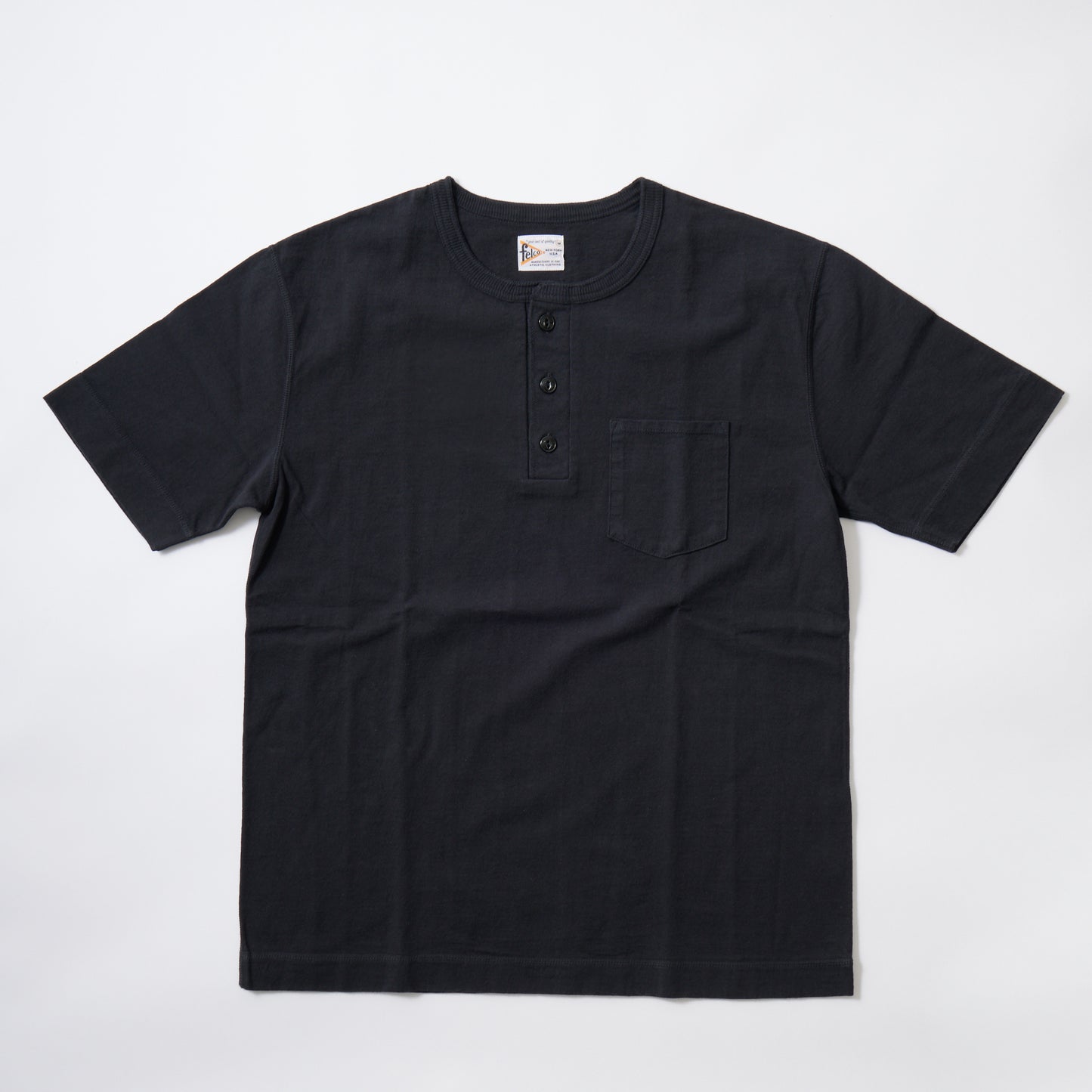 FELCO S/S HENLEY NECK POCKET-T 16/RUFFYJERSEY - 2 COLORS