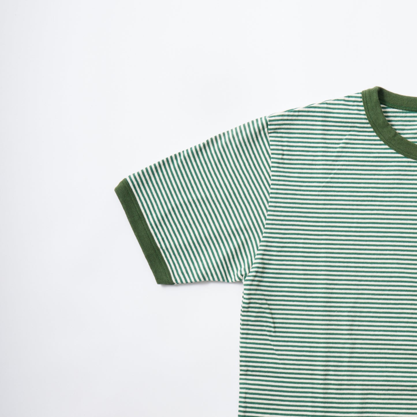 FELCO S/S RINGER POCKET T-AMERICAN VINTAGE STRIPE-NATURAL/GREEN