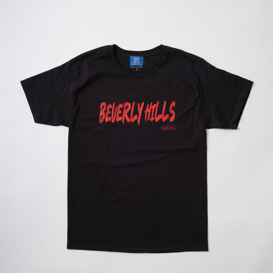 CALIFOLKS S/S WORD PRINT US CHAMPION 6oz CREW T-SHIRT - BEVERLY HILLS