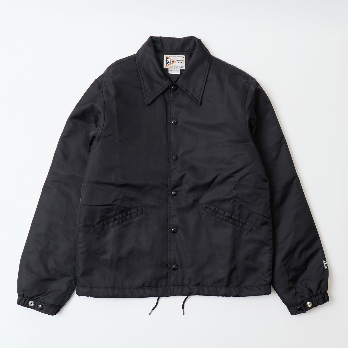 FELCO CLASSIC FIT OXFORD NYLON SATIN BASEBALL COACH JACKET W/QUILT THINSULATE LINING - 5 COLORS