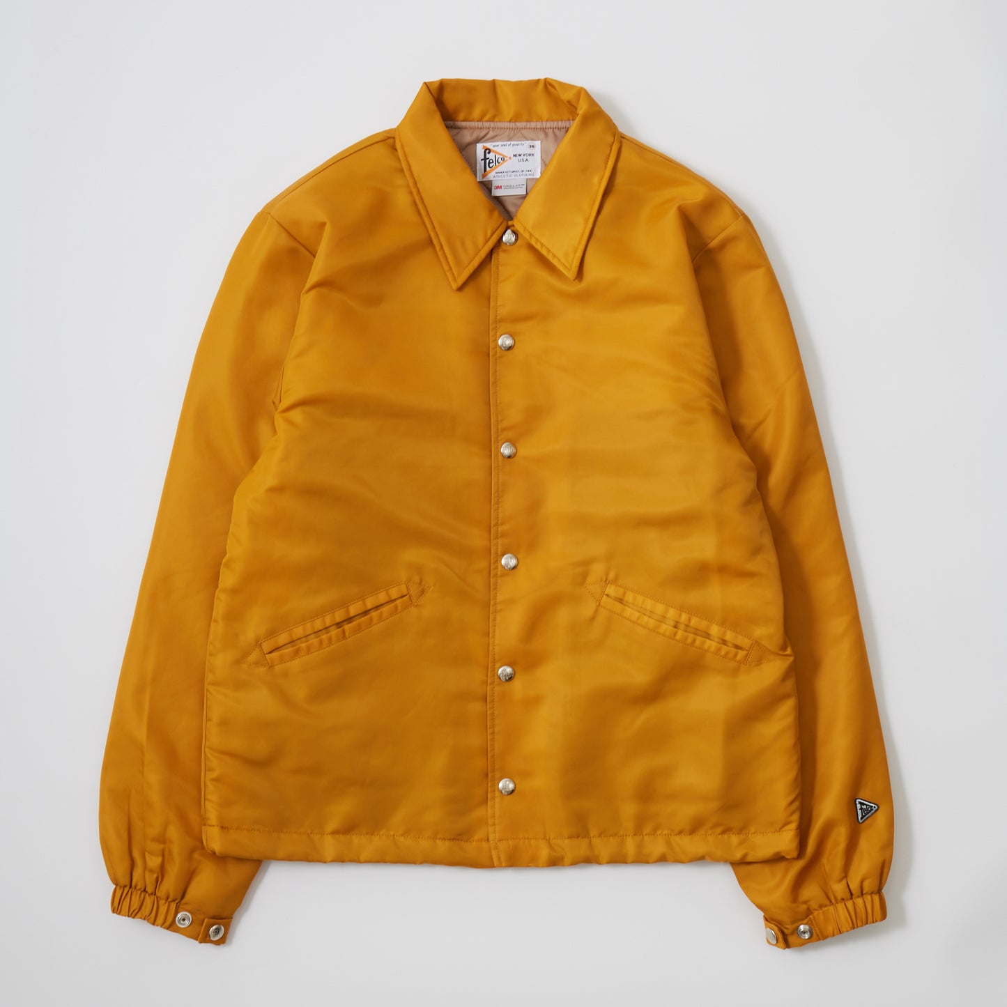 【NEW】FELCO CLASSIC FIT OXFORD NYLON SATIN BASEBALL COACH JACKET W/QUILT  THINSULATE LINING - 4 COLORS