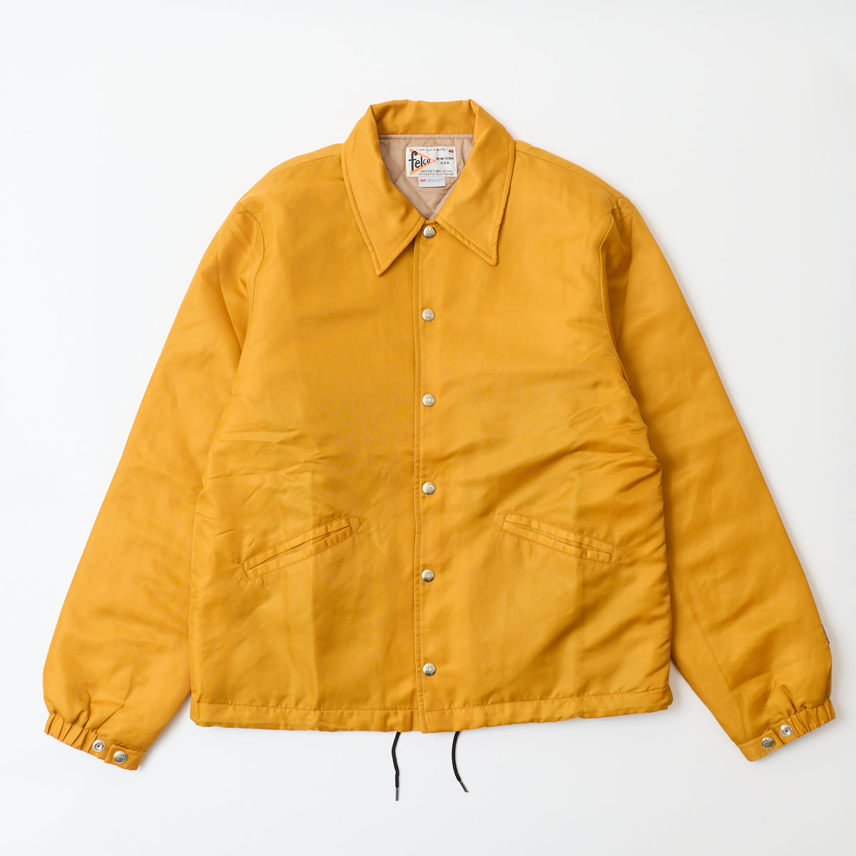 FELCO CLASSIC FIT OXFORD NYLON SATIN BASEBALL COACH JACKET W/QUILT THINSULATE LINING - 5 COLORS