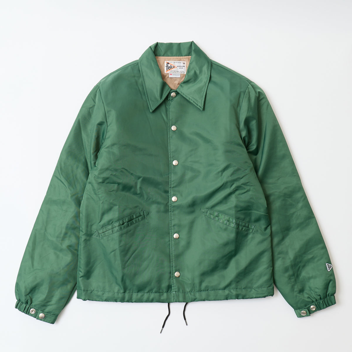FELCO CLASSIC FIT OXFORD NYLON SATIN BASEBALL COACH JACKET W/QUILT THINSULATE LINING - 5 COLORS