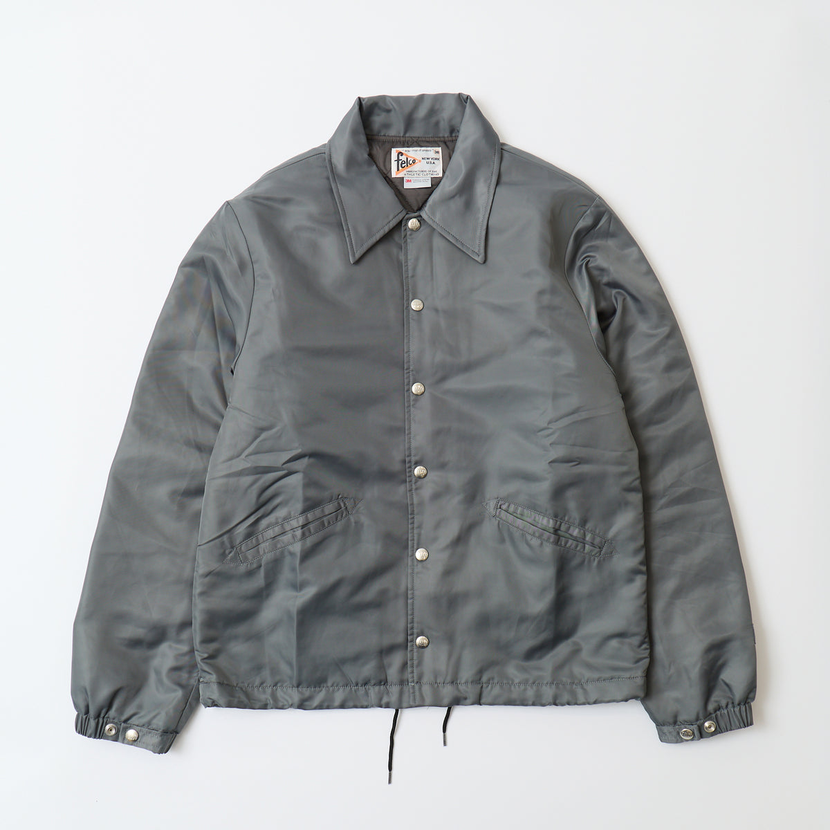 FELCO CLASSIC FIT OXFORD NYLON SATIN BASEBALL COACH JACKET W/QUILT THINSULATE LINING - 5 COLORS