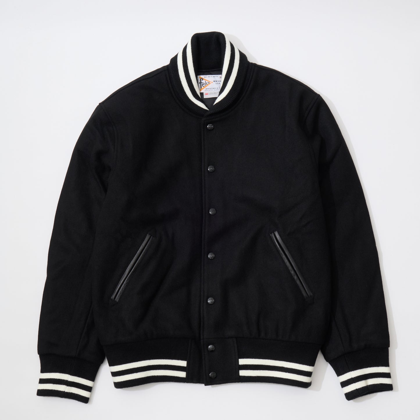 FELCO CLASSIC FIT SHAWL COLLAR WOOL MELTON VARSITY JACKET W/QUILT THINSULATE  LINING - 3 COLORS