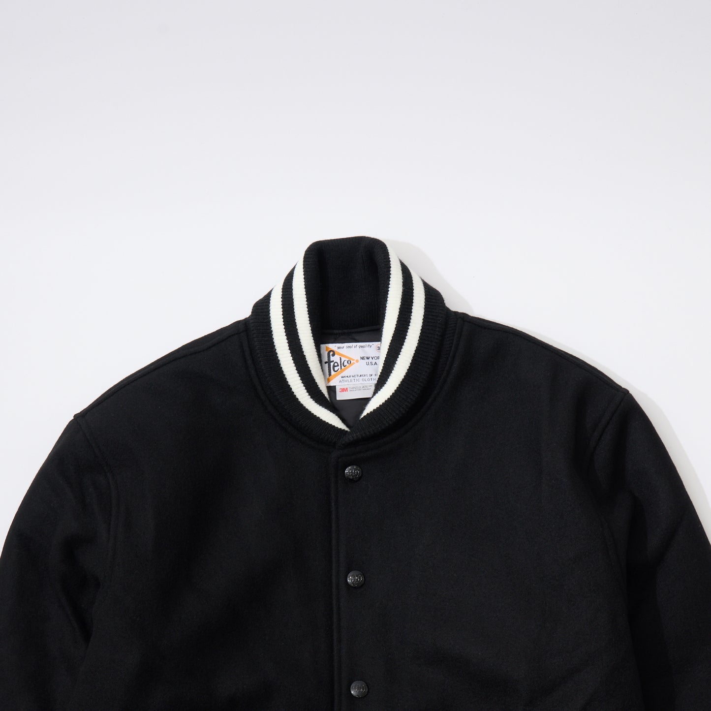 FELCO CLASSIC FIT SHAWL COLLAR WOOL MELTON VARSITY JACKET W/QUILT THINSULATE  LINING - 3 COLORS