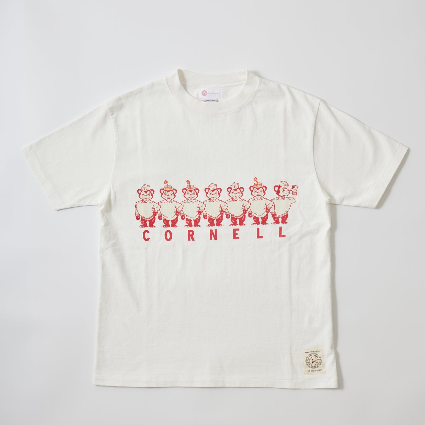 FELCO S/S  HI CREW TEE - CORNELL UNIVERSITY BEARS PRINT