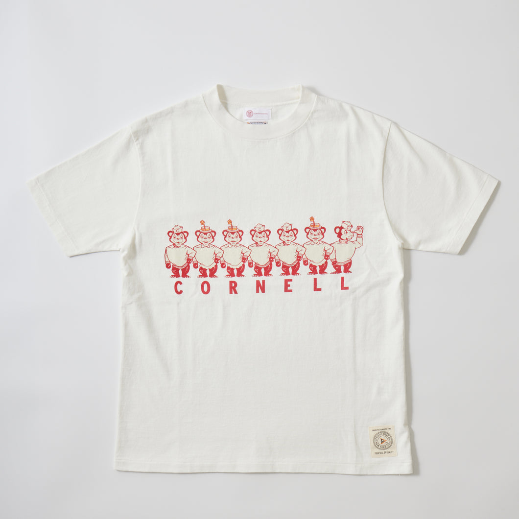 FELCO S/S  HI CREW TEE - CORNELL UNIVERSITY BEARS PRINT