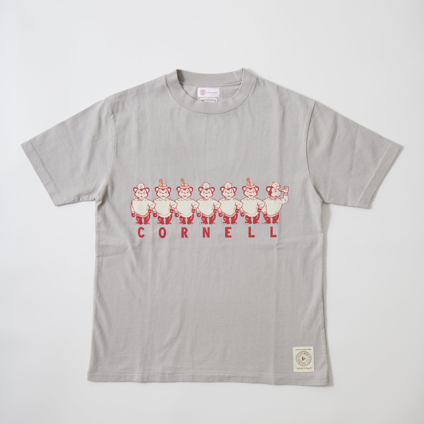 FELCO S/S  HI CREW TEE - CORNELL UNIVERSITY BEARS PRINT