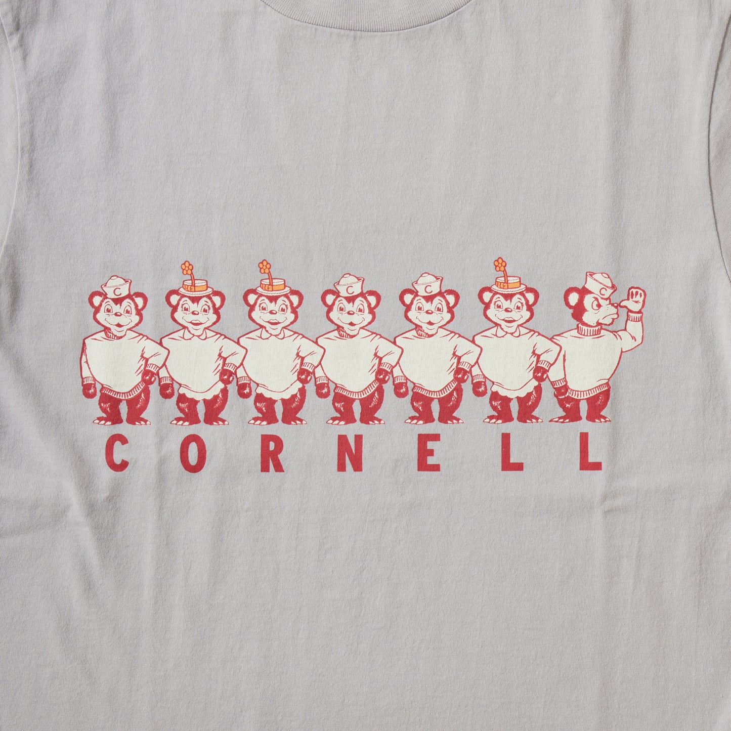 FELCO S/S  HI CREW TEE - CORNELL UNIVERSITY BEARS PRINT