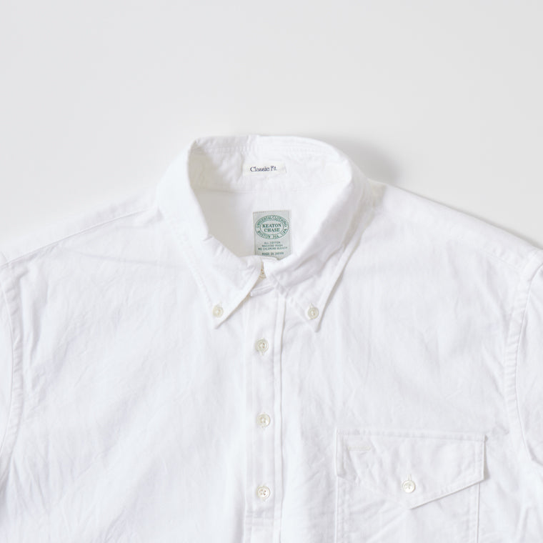 KEATON CHASE USA S/S CLASSIC FIT PULLOVER BD SHIRT PREMIUM OXFORD