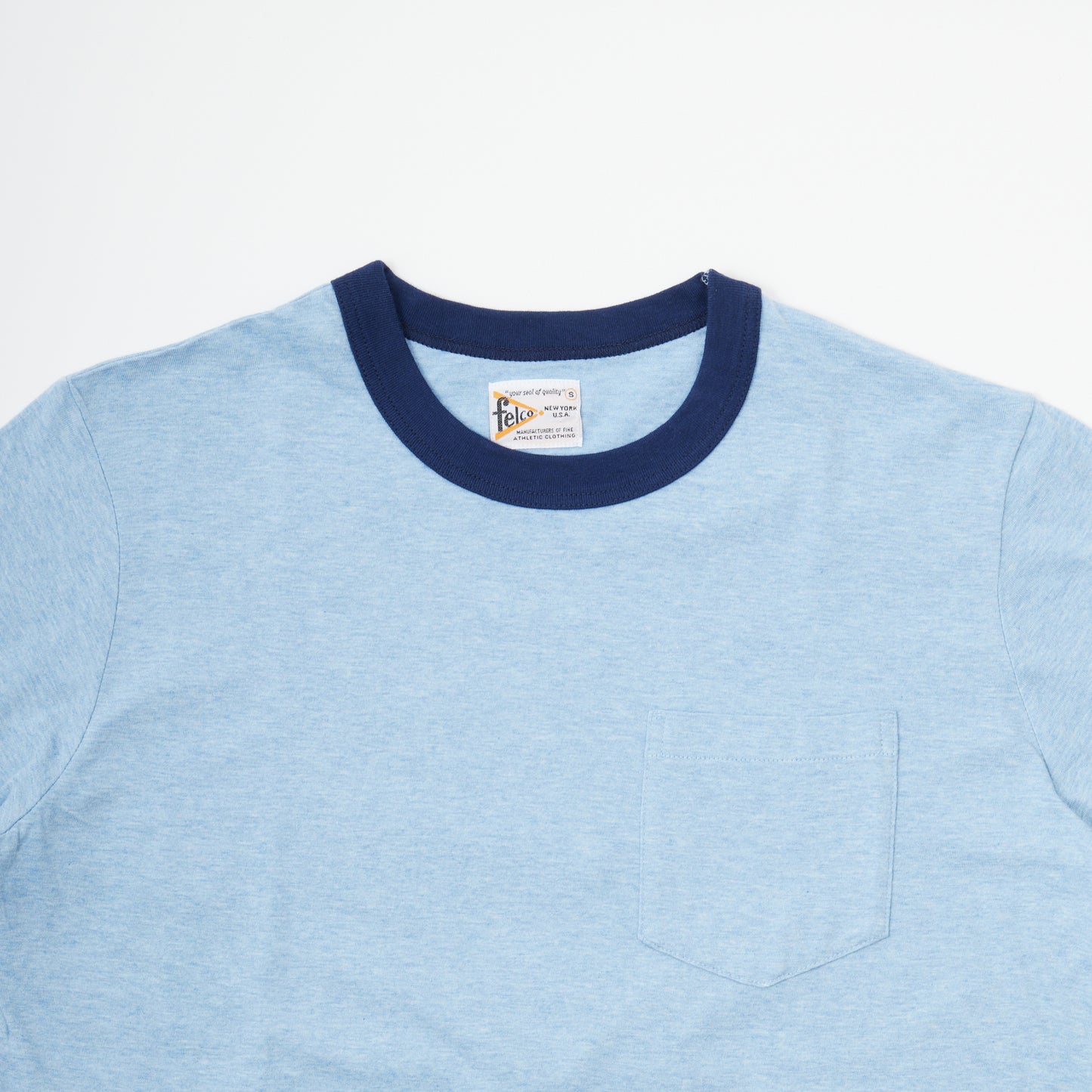 FELCO S/S RINGER CREW POCKET TEE ORGANIC COTTON 30/1 JERSEY