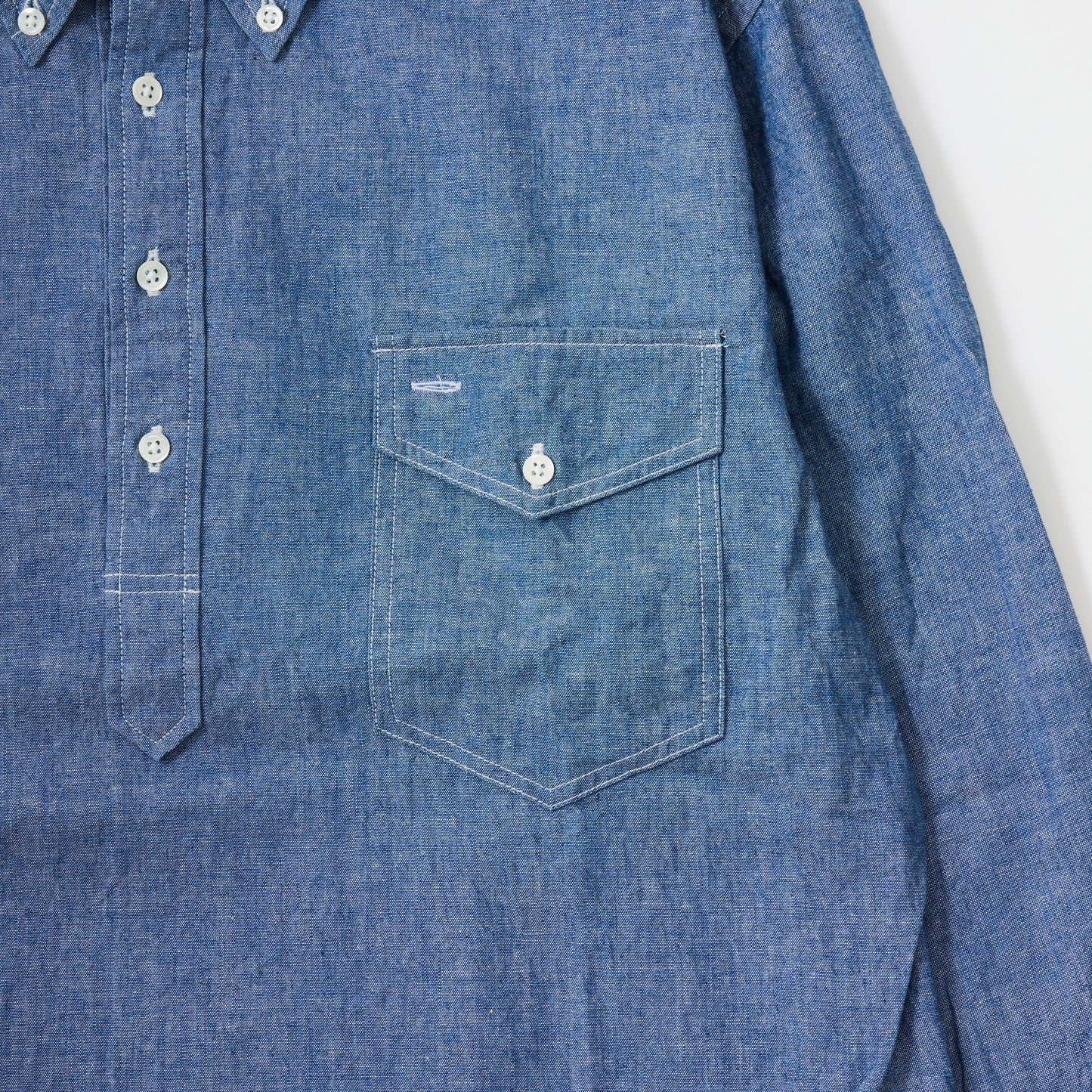 【NEW】KEATON CHASE USA L/S PULLOVER BD SHIRT 5oz INDIGO CHAMBRAY