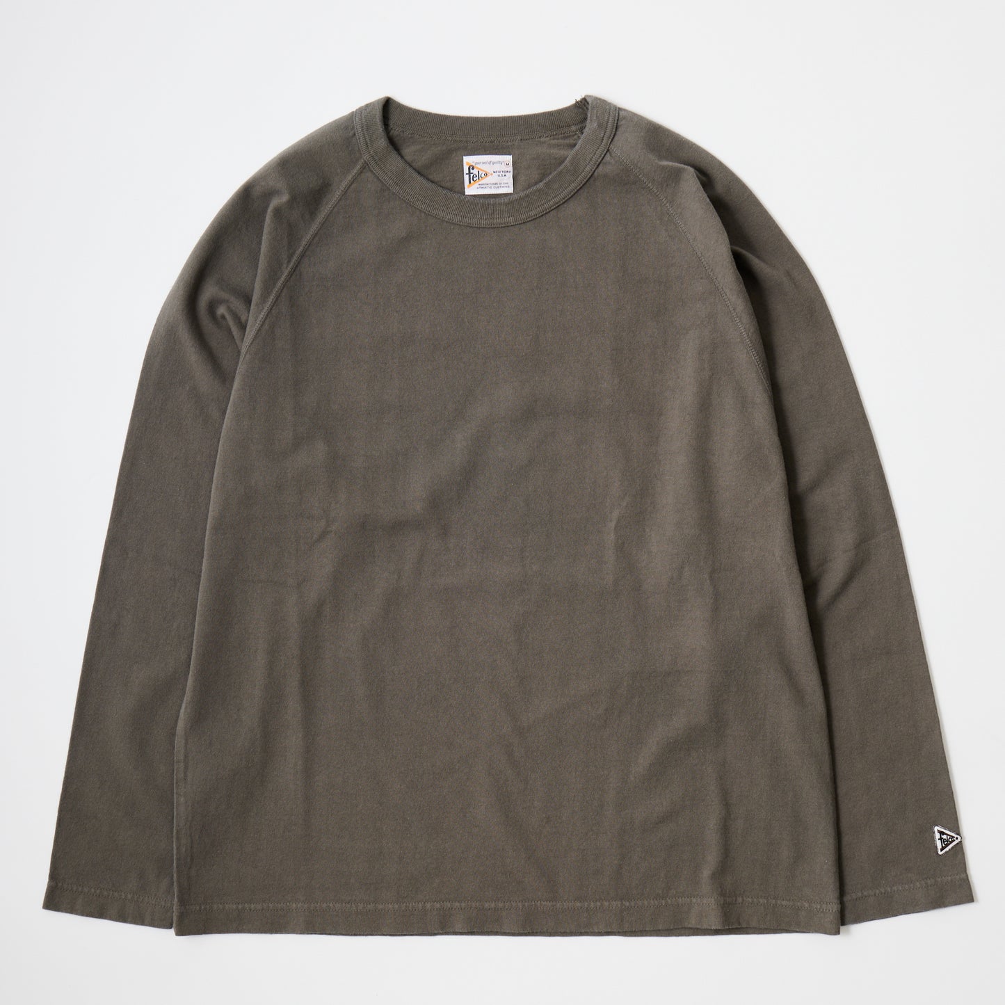 【NEW】FELCO L/S RAGLAN BINDER NECK CREW-T 7oz 16SINGLE RUFFY JERSEY - 6 COLORS