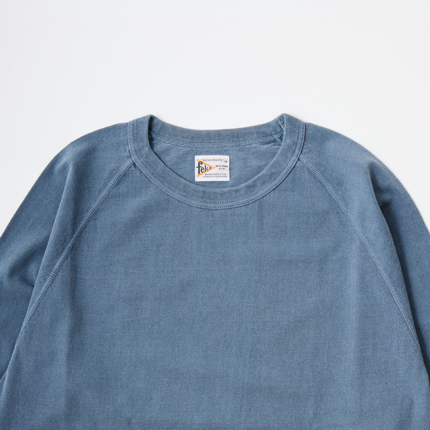 【NEW】FELCO L/S RAGLAN BINDER NECK CREW-T 7oz 16SINGLE RUFFY JERSEY - 6 COLORS