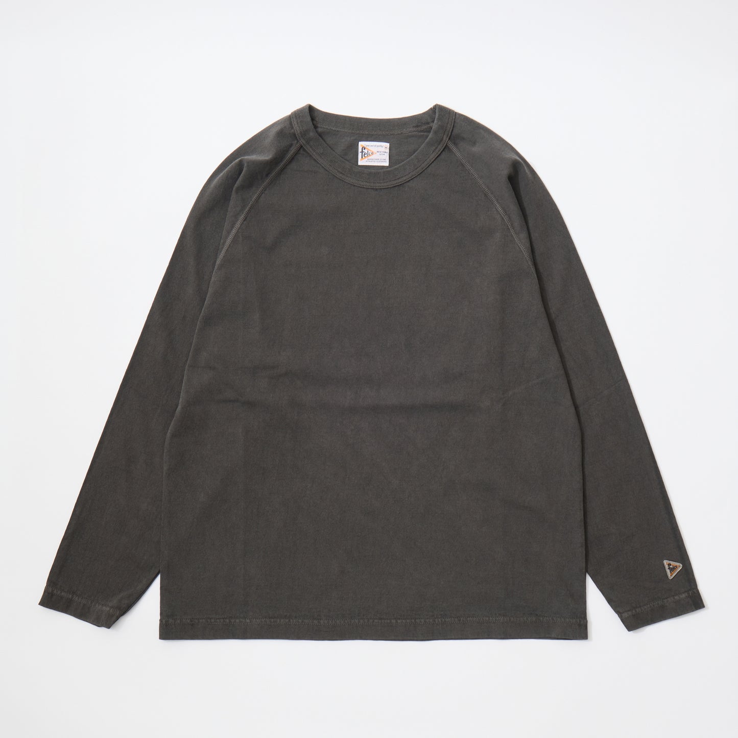 FELCO L/S RAGLAN BINDER NECK CREW-T 7oz 16SINGLE RUFFY JERSEY - 10 COLORS