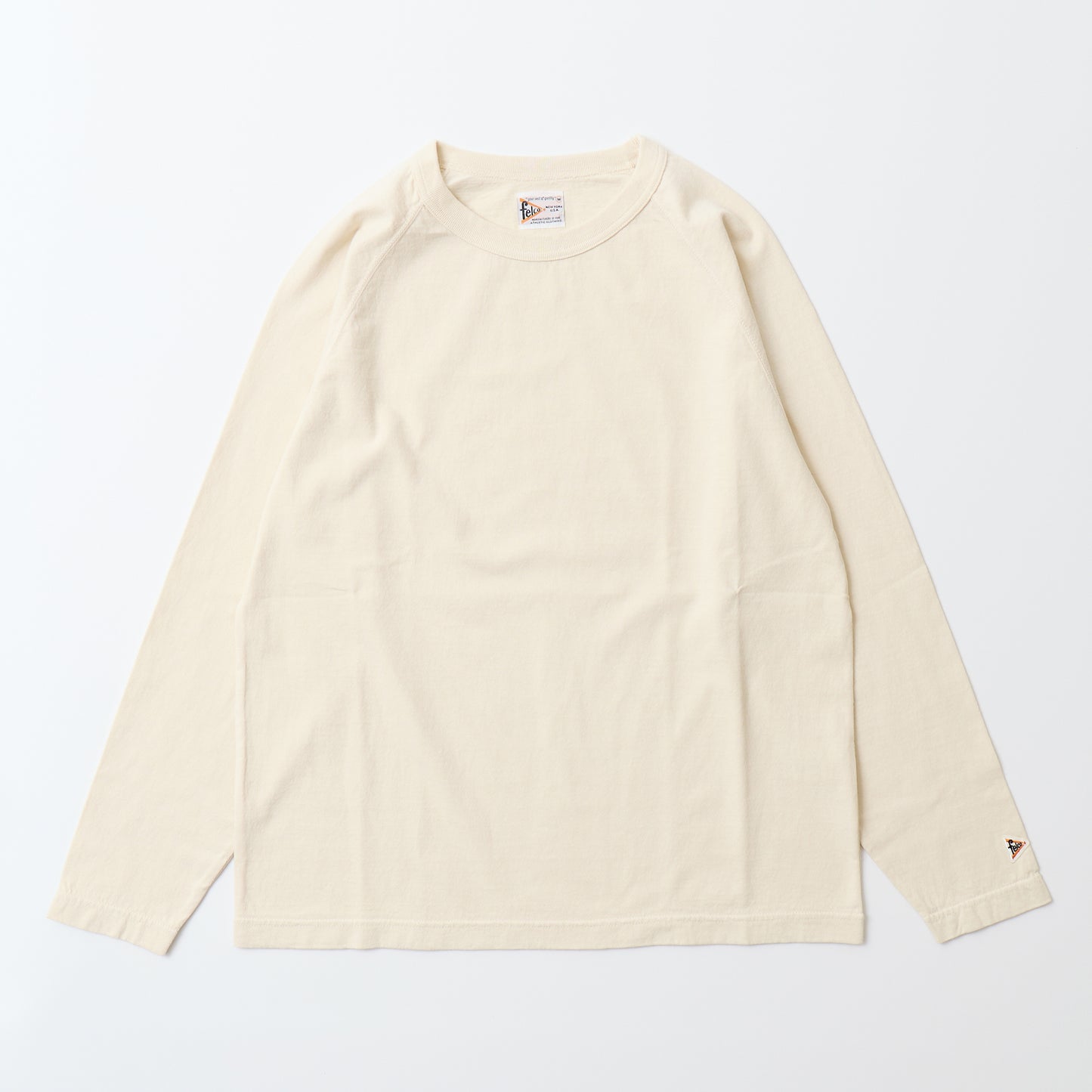 FELCO L/S RAGLAN BINDER NECK CREW-T 7oz 16SINGLE RUFFY JERSEY - 12 COLORS
