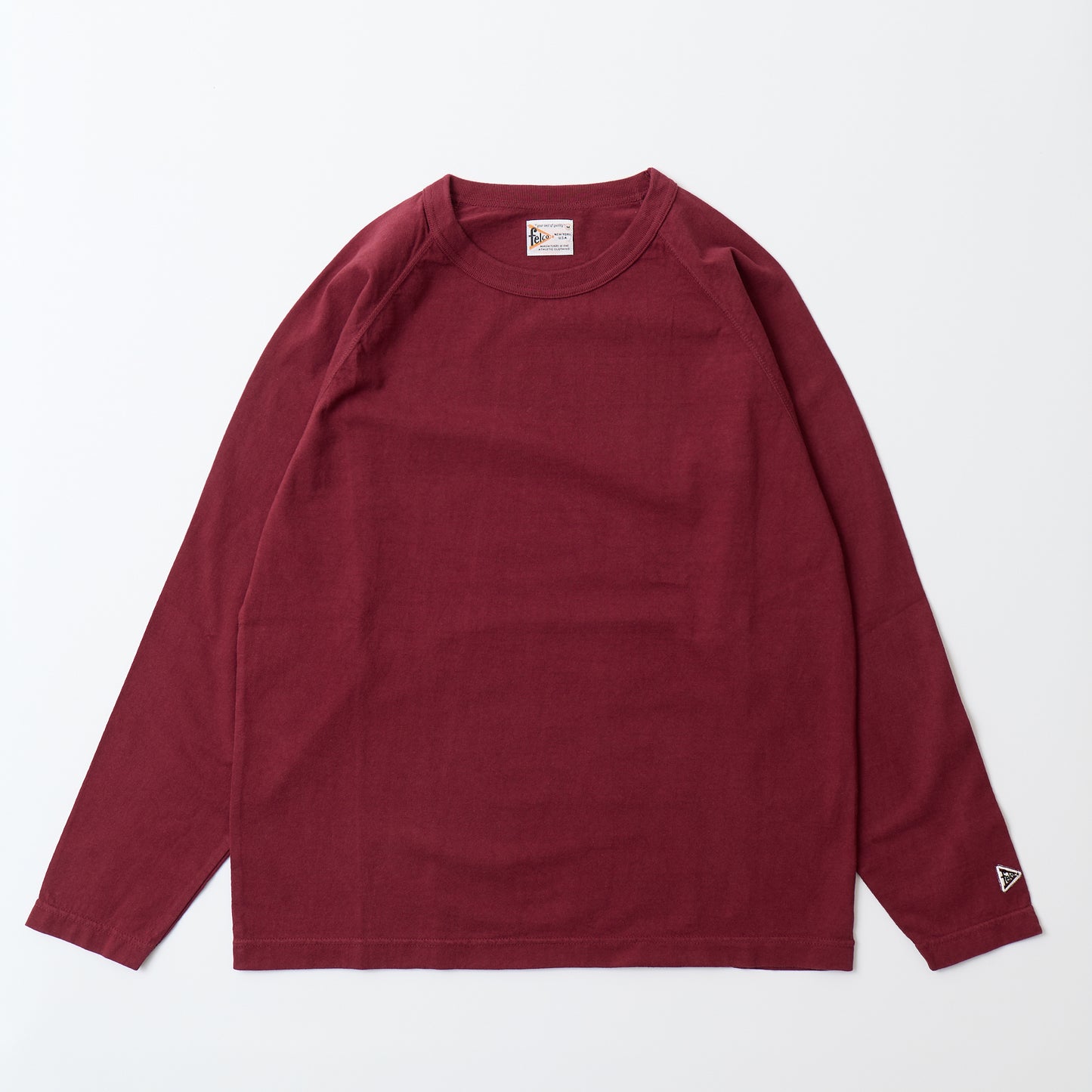 FELCO L/S RAGLAN BINDER NECK CREW-T 7oz 16SINGLE RUFFY JERSEY - 12 COLORS