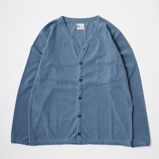 FELCO L/S BINDER V NECK CARDIGAN W/POCKET 7oz 16SINGLE RUFFY JERSEY - 9 COLORS