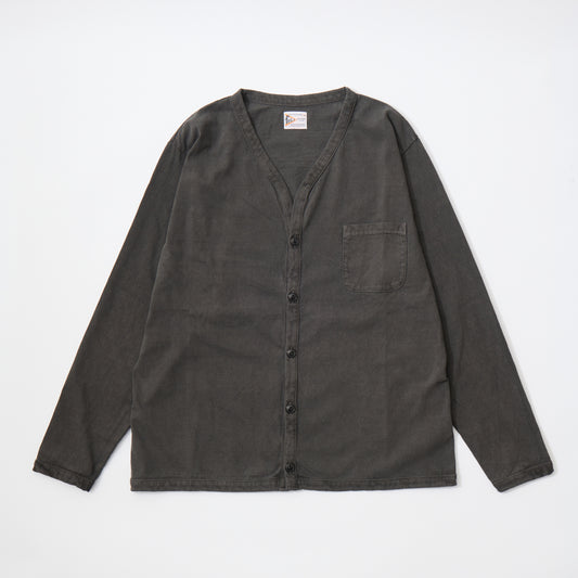 FELCO L/S BINDER V NECK CARDIGAN W/POCKET 7oz 16SINGLE RUFFY JERSEY - 11 COLORS