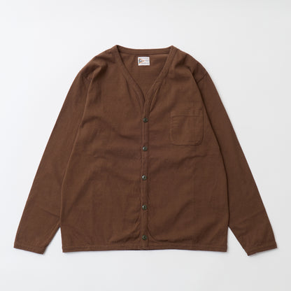 FELCO L/S BINDER V NECK CARDIGAN W/POCKET 7oz 16SINGLE RUFFY JERSEY - 14 COLORS