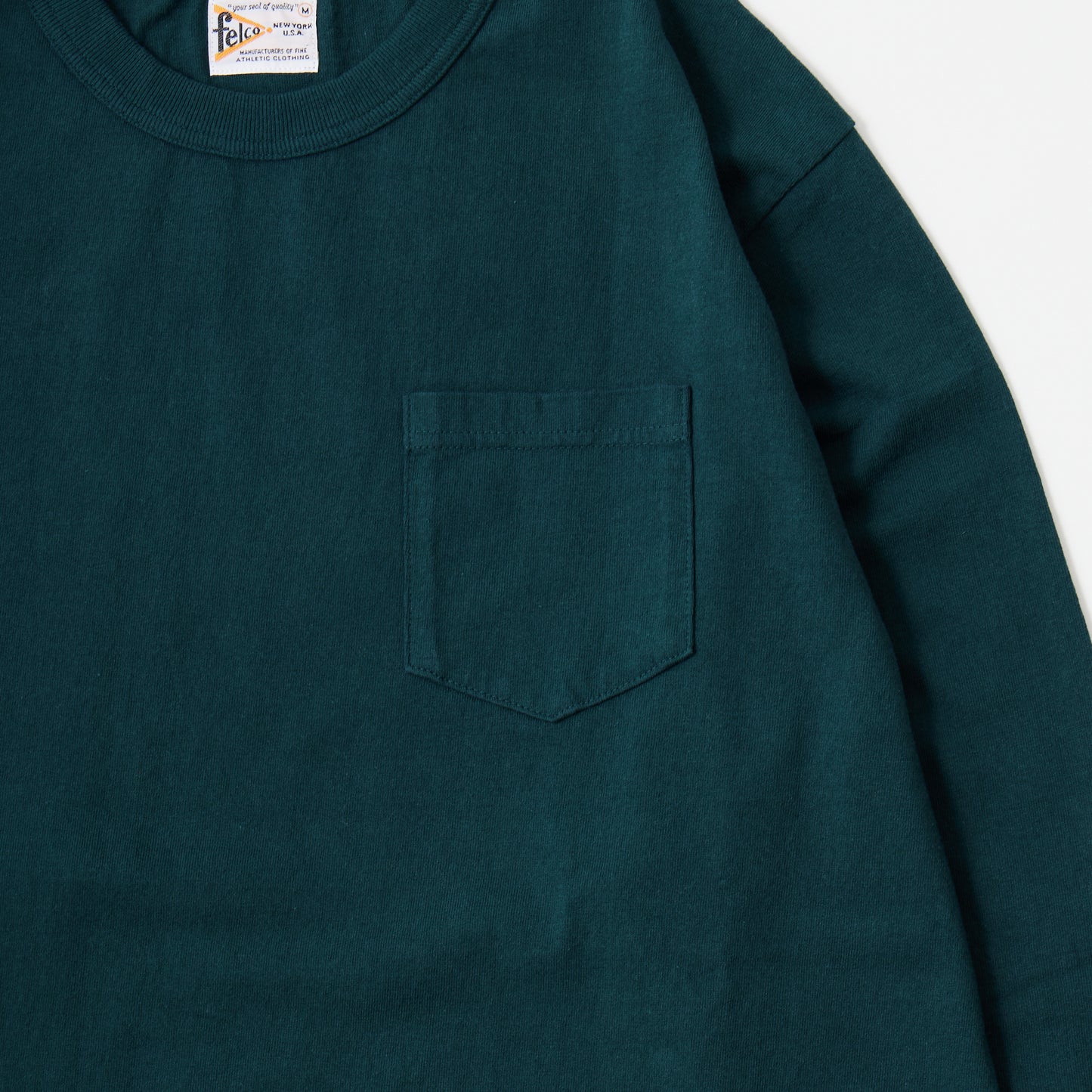 【NEW】FELCO L/S BINDER NECK CREW POCKET-T 7oz 16SINGLE RUFFY JERSEY - 7 COLORS