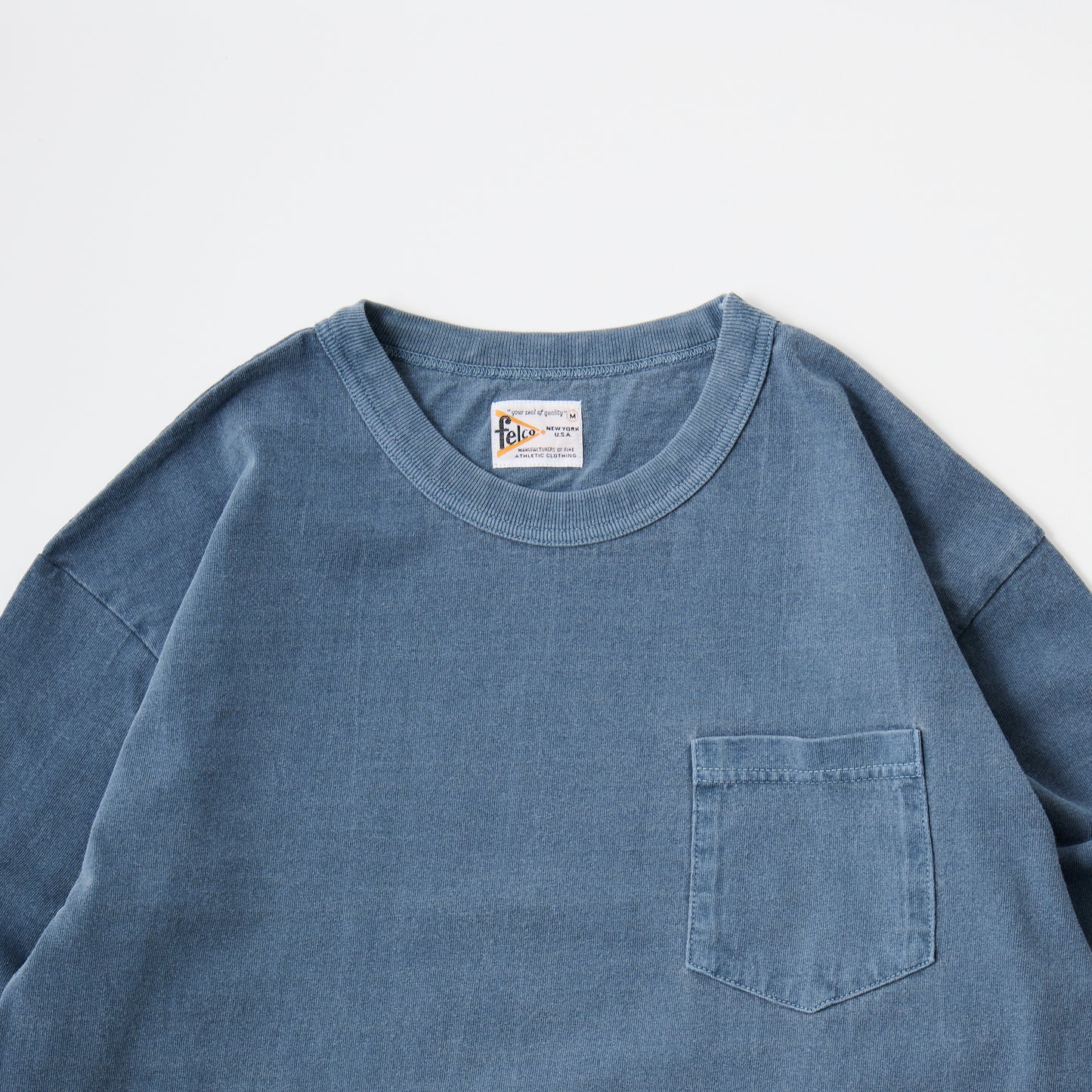 【NEW】FELCO L/S BINDER NECK CREW POCKET-T 7oz 16SINGLE RUFFY JERSEY - 7 COLORS