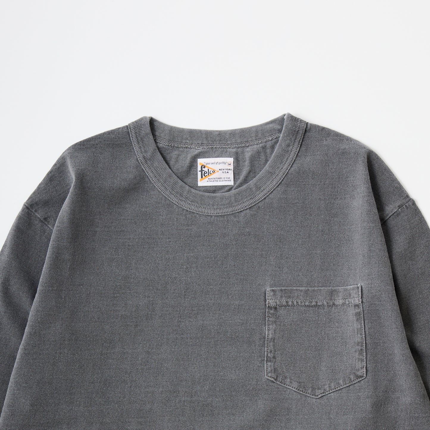 【NEW】FELCO L/S BINDER NECK CREW POCKET-T 7oz 16SINGLE RUFFY JERSEY - 7 COLORS